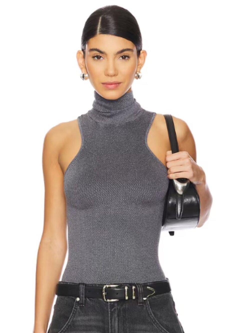 NWT Intimately Free People Always Ready Seamless Turtleneck Black Size M/L